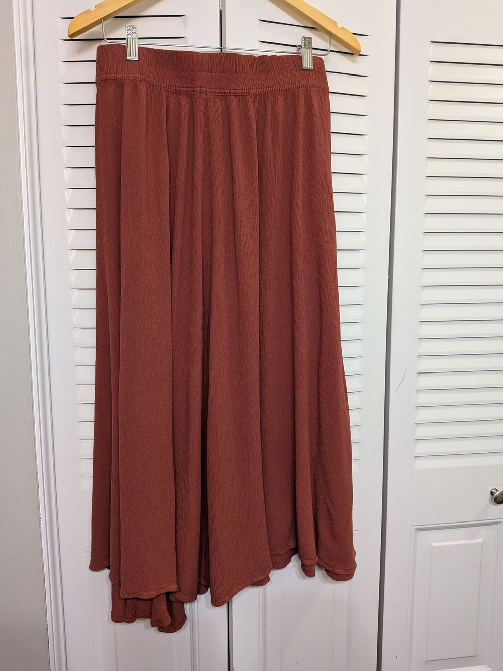 Suzy Shier | Rust Maxi Skirt with Slit